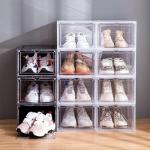 Stackable Clear Shoe Boxes for Sneaker Display - Set of 6