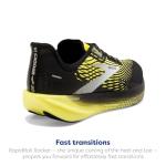 Brooks Hyperion Max Sneakers for Men, Black/Yellow