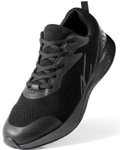 NY Threads Men's Lightweight Black Running Sneakers