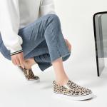 Women's Slip-On Canvas Sneakers in Leopard Print
