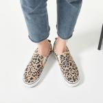 Women's Slip-On Canvas Sneakers in Leopard Print