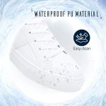 Adokoo Women's White Casual Lace-Up Sneakers