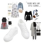 Adokoo Women's White Casual Lace-Up Sneakers