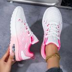 Pink Breathable Mesh Women's Walking Sneakers