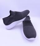 Women’s Slip-On Sneakers - Lightweight Gray Walking Shoes