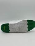 Kizik White Leather Slip-On Sneakers with Green Accents