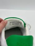 Kizik White Leather Slip-On Sneakers with Green Accents
