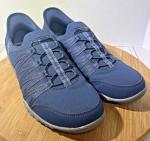 Skechers Women's Breathe Easy Navy Slip-On Sneakers