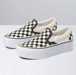 Vans Classic Slip-On Platform Checkerboard Sneakers