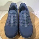 Skechers Women's Breathe Easy Navy Slip-On Sneakers