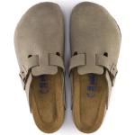 Birkenstock Boston Suede Leather Clog Shoes - Taupe