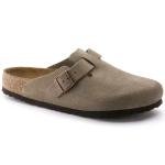 Birkenstock Boston Suede Leather Clog Shoes - Taupe