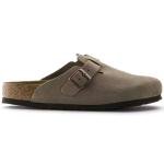 Birkenstock Boston Suede Leather Clog Shoes - Taupe