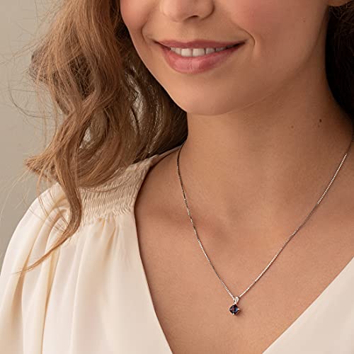 14K White Gold Color-Changing Alexandrite Pendant, 1 Carat