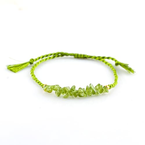 Braided Peridot Protection Bracelet - Gemstone Energy Healing