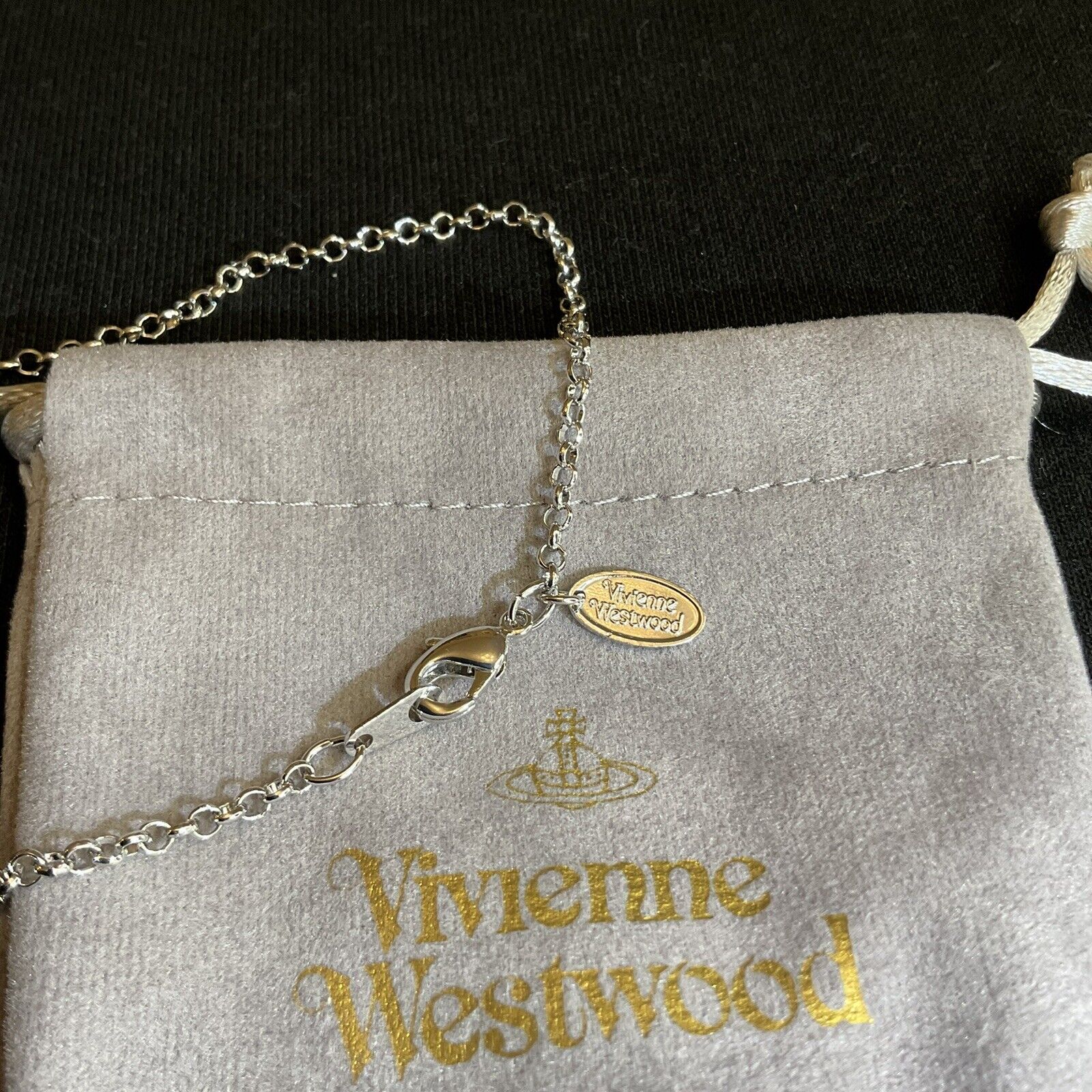 Vintage Red Cherry Saturn Necklace by Vivienne Westwood