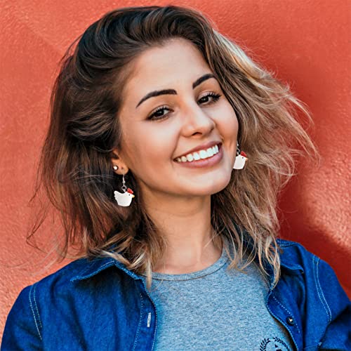 40pcs Mini Chicken Hen Resin Charm Pendants for DIY Jewelry