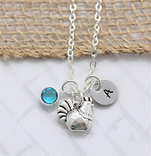 Personalized Chicken Necklace - Farm-themed Chicken Jewelry