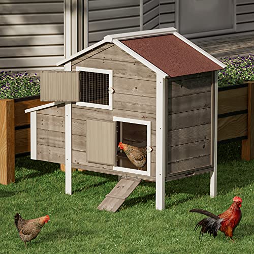 Chick Coop with Nesting Box and Removable Bottom