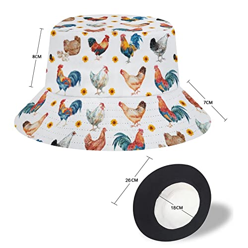 Sunflower Bucket Hats for Chickens: Cotton Outdoor Fashion