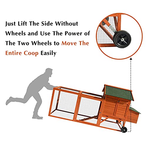 Deluxe Wooden Chicken Coop with Nesting Box