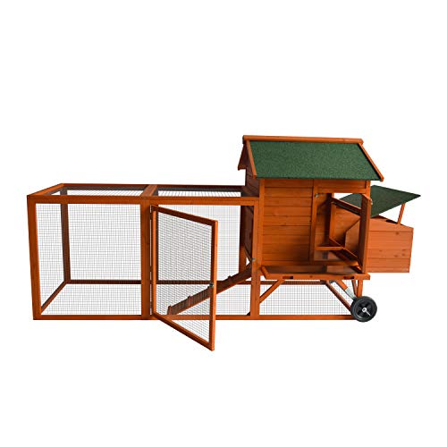 Deluxe Wooden Chicken Coop with Nesting Box