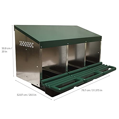 3 Compartment Roll Out Nesting Box for Chickens