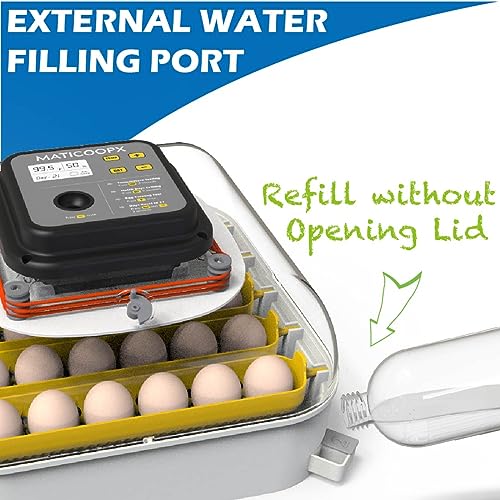 30 Egg Incubator with Humidity Display, Candler and Turner