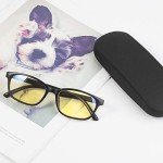 RayLove Black Hard Shell Eyeglasses Case