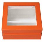 Mini Luxury Eyewear Organizer - Orange Wood Box