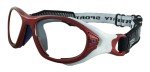 Designer REC Specs Helmet Eyewear - Shiny Crimson/White