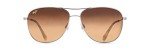 Maui Jim Cliff House Aviator Sunglasses - Gold/Bronze