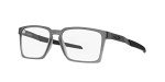 Oakley Ox8055 Rectangular Prescription Frames, Grey Smoke