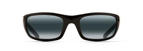Maui Jim Stingray Polarized Wrap Sunglasses - Black/Grey