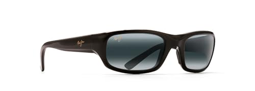 Maui Jim Stingray Polarized Wrap Sunglasses - Black/Grey