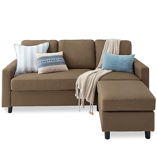 L-Shape Upholstered Sectional Sofa with Chaise Lounge