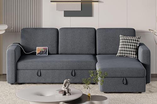 Yaheetech Dark Gray L-Shaped Sectional Sofa