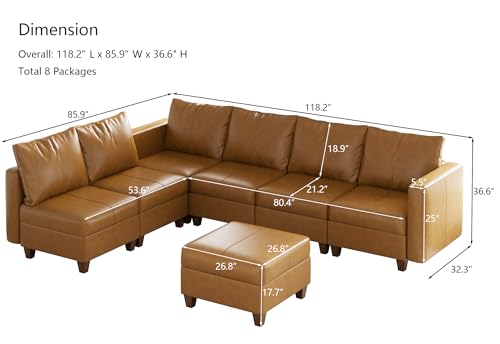 EASE MOOSE L-Shaped Reversible Sectional Sofa with Storage