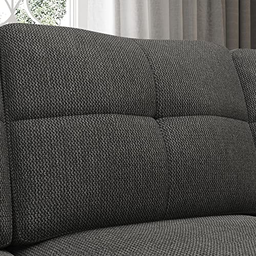 L-Shaped Convertible Sofa with Storage Ottoman