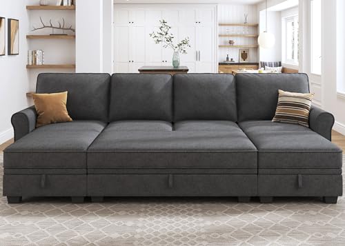 HONBAY U-Shaped Convertible Sectional Sofa Set