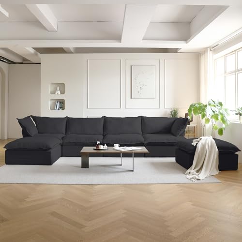 Modern U-Shaped Sectional Sofa for Living Rooms