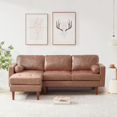 Modern L-Shaped Convertible Sofa for Small Spaces