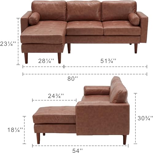 Modern L-Shaped Convertible Sofa for Small Spaces