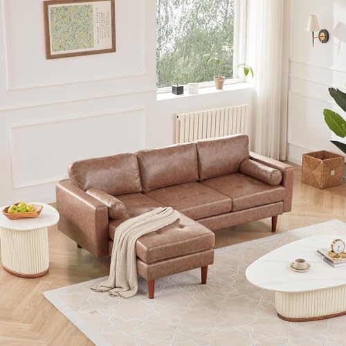 Modern L-Shaped Convertible Sofa for Small Spaces