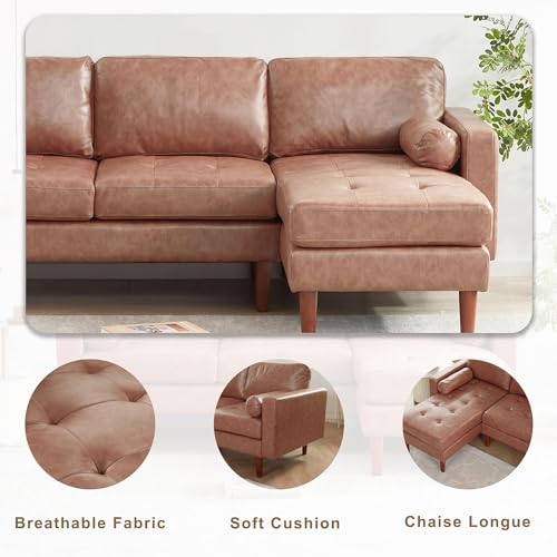 Modern L-Shaped Convertible Sofa for Small Spaces