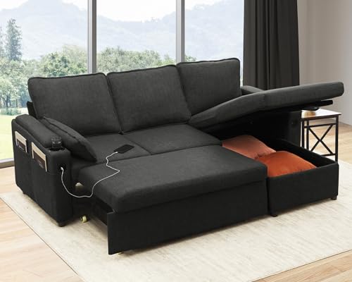 2-in-1 Sofa Bed with Storage and USB