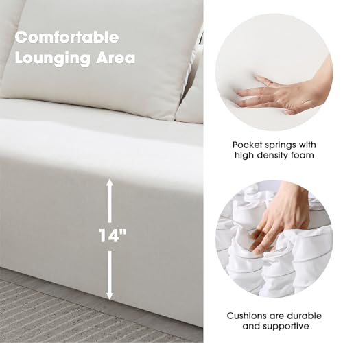 Modern L Shaped Chenille Sectional Sofa Couch