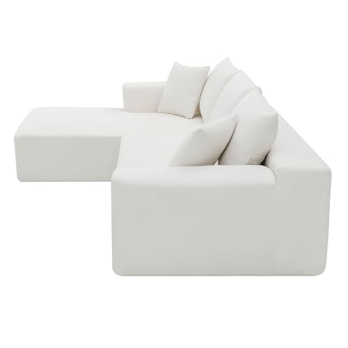 Modern L Shaped Chenille Sectional Sofa Couch