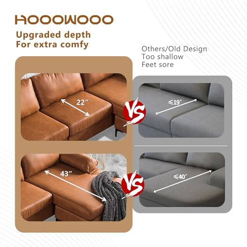 Chocolate Brown L-Shaped Sectional Sofa with Chaise