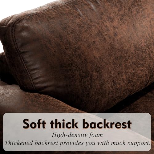 Chocolate Brown L-Shaped Sectional Sofa with Chaise